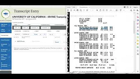 Spring 2021 CSU Application: Academic History  - Full Section