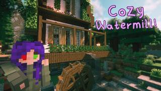 building a cozy watermill 🌿 | minecraft speed build
