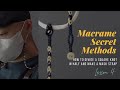 Macrame Secret Methods 4 - How to divide a square knot in half and Make a mask strap / 마스크 줄 만드는 방법