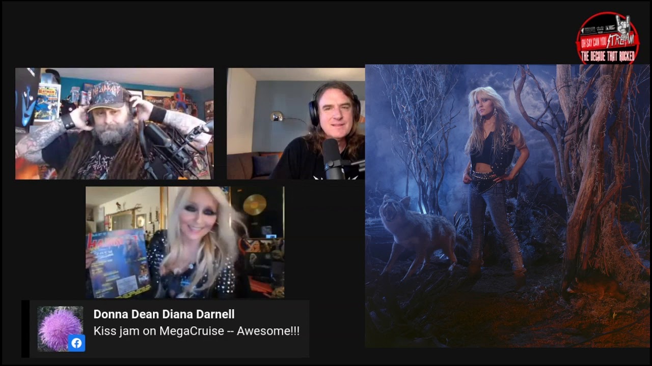 Doro Pesch, Tommy Bolan with  rock photographer Mark"Weiss on the livestream Thom and David Ellifson