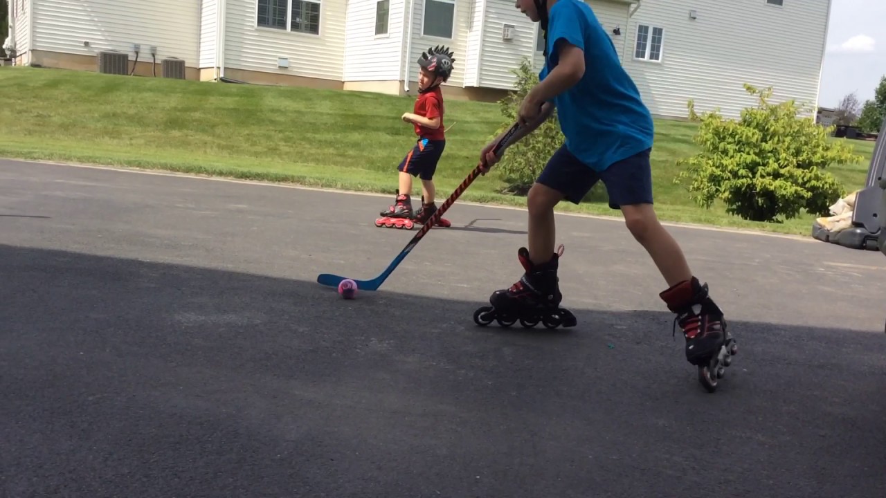 NHL street hockey on rollerblades C' addition YouTube