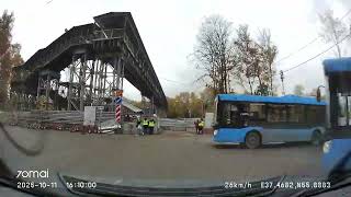 : Driving in Moscow agglomeration:  -  () 11/10/2025 (timelapse 4x)