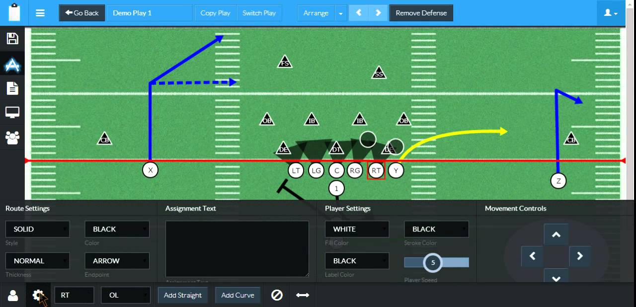 Route Coding Football Customizing Routes and Players - YouTube