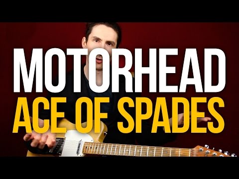 Урок как играть Motorhead Ace Of Spades с табами - Уроки игры на гитаре Первый Лад