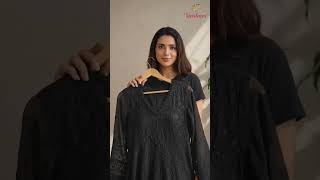 🖤✨ Timeless Black Chikankari Elegance – Premium 3 Piece Suit Set for Women ✨🖤
