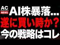 AI株暴落続くが、流石に下げすぎてるのでそろそろ底かを検討します