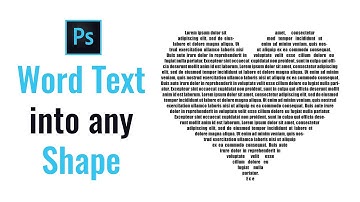 How to Fill a Shape with Text in Photoshop