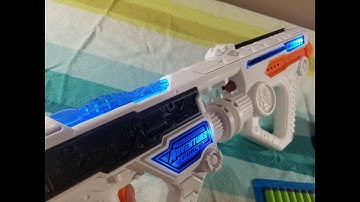 Adventure Force Light Command Motorized Light-Up Blaster Unboxing, Review & Firing