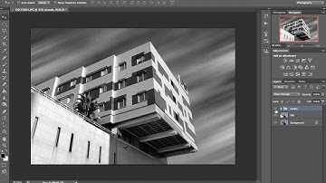 Adding clouds and long exposure effect in photoshop