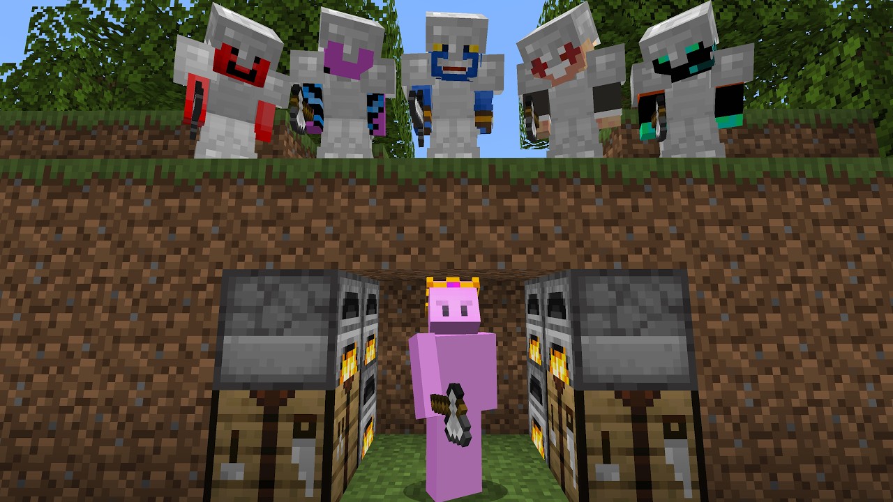 Minecraft Speedrunner VS 5 Hunters