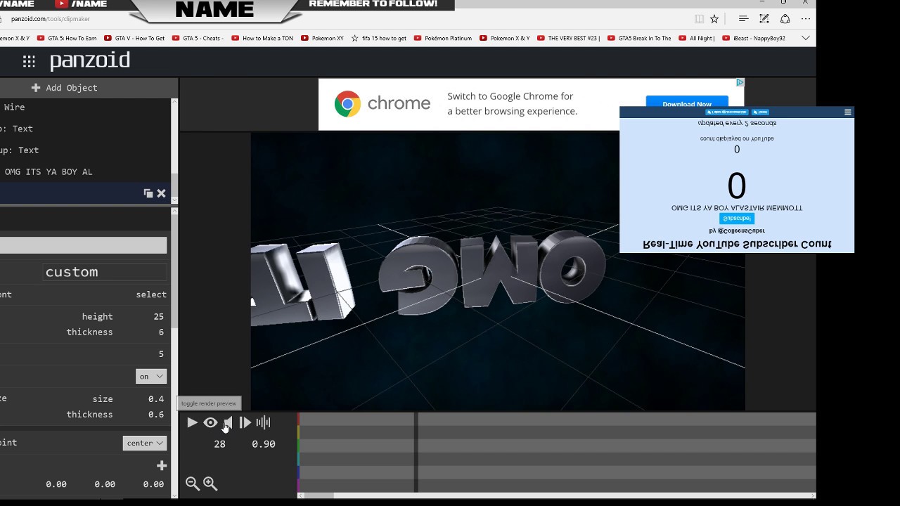 how to make and put music in panzoid - YouTube