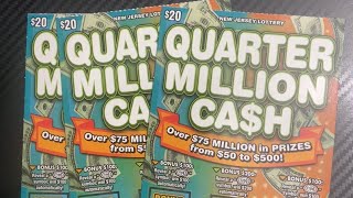 Quarter Million Cash Last 3 Tickets of the Pack Star Symbol Found NJ Lottery