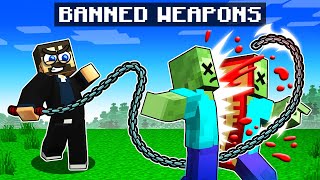 Using BANNED Weapons in Minecraft