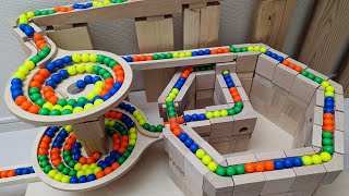 Marble Run ASMR ☆ Bornelund Quadrilla +  Cuboro hexagon