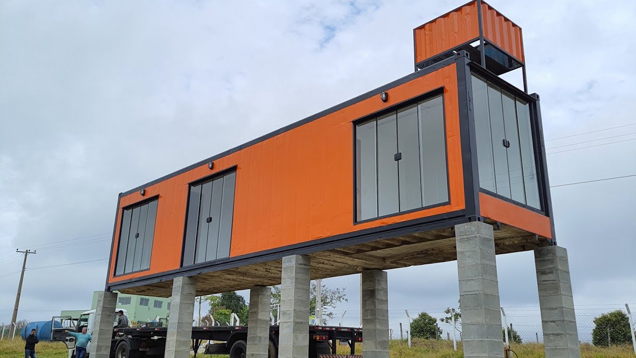 Casa container Reefer 30m2, composta por dois dormitórios, wc e sala, entregue em São Pedro/SP