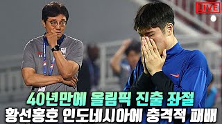 [생] 황선홍호 인도네시아 경기 평가