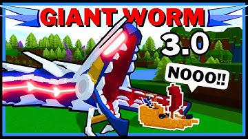 Destructive GIANT WORM 3.0 Funny Moments in Roblox Build a Boat for Treasure