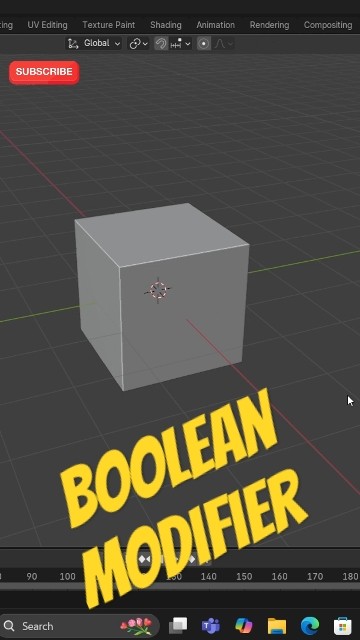 How To Use The Boolean Modifier ! #blender #shorts #3d #tutorial - YouTube