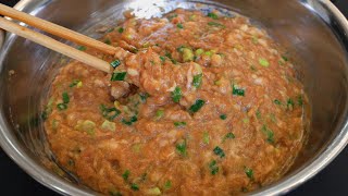 Secrets for Perfect Dumpling Filling❗饺子馅的小秘诀！ #Dumplings #DumplingFilling #饺子 饺子馅的秘诀：酒店大厨教你，鲜嫩多汁不塌馅！