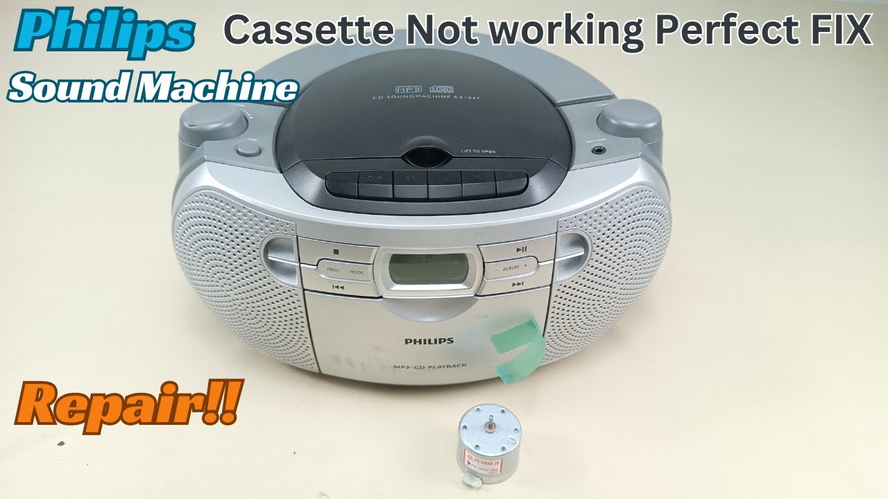 Philips AZ1047 Sound Machine Cassette player Not Working Perfect Repair Fix