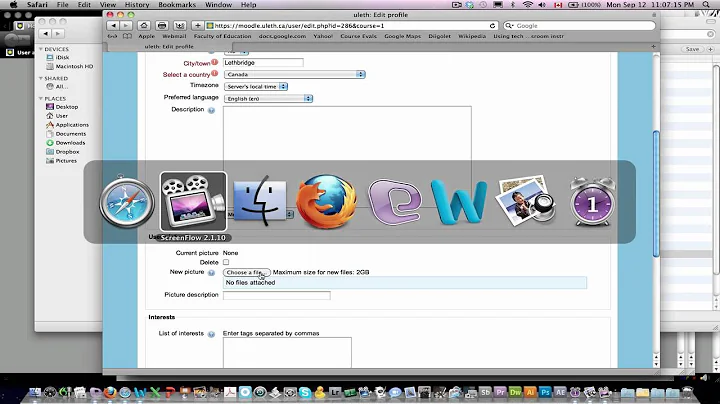 Uploading a Picture to Moodle