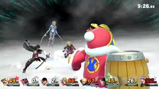 Super Smash Bros. Ultimate - Dedede vs Incineroar, Ryu, Ken, Shulk, Little Mac, Sephiroth, Terry