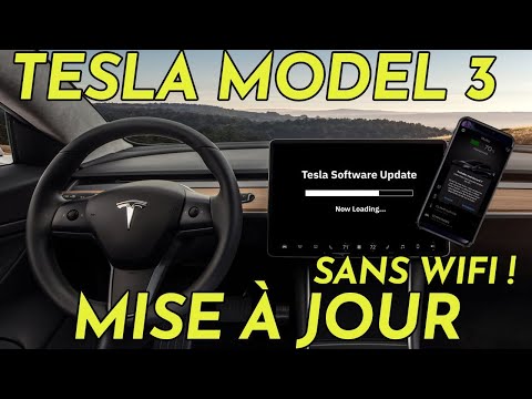 Tesla Model 3 : mise à jour sans wifi !!! Partage de connexion iphone smartphone