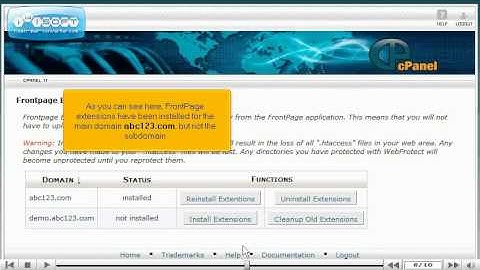 How To Install And Uninstall Frontpage Extensions In cPanel