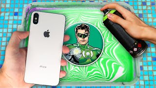 HYDRO Dipping iPhone XS MAX !! (Green Lantern Custom) 🎨
