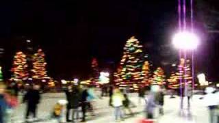 Holiday ice skating at victoria park in london, ontario