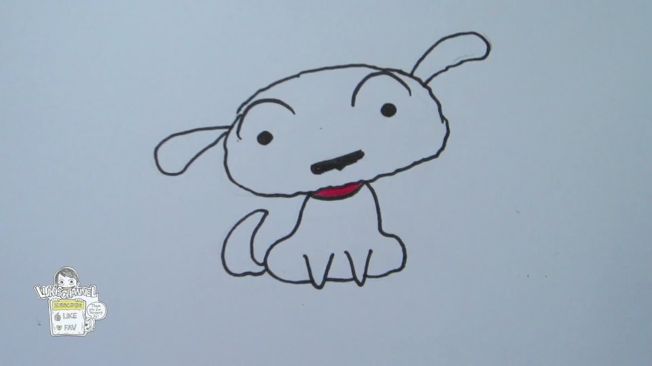 How To Draw Shiro From Crayon Shin Chan YouTube
