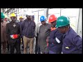 Visite du Ministre de l'Energie et de l'Hydraulique sur le site de l'ENERCA à Boali.