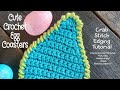 Cute crochet egg coasters