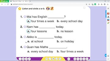 Tiếng Anh 5 Unit 6 Lesson 2