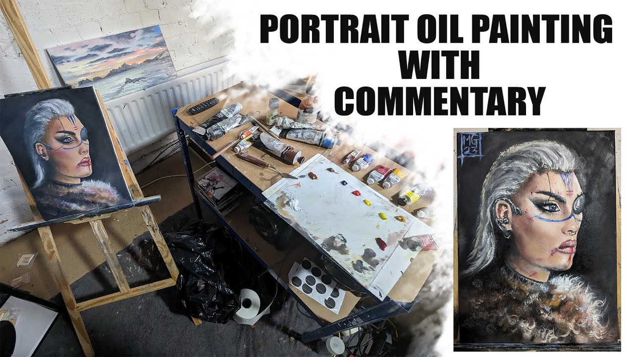 portrait oil painting tutorial with commentary. - YouTube
