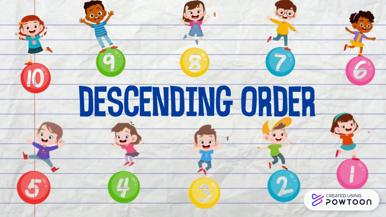 Preschool learning video Ascending and Descending order - YouTube