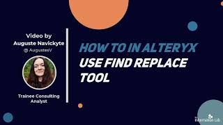 How to in Alteryx in 5: Find Replace Tool