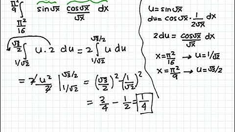 UToronto MAT 136H1 tutor U-Substitution Method 8 Video tutorial 40