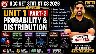 UGC NET Statistics June 2026 | Unit 1 Part 2 Complete | Random Variables