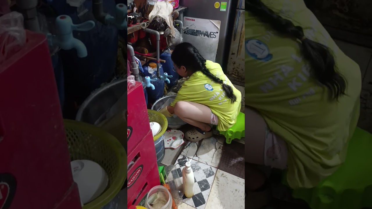 Thảo Nguyên rửa bát ngày 24/2/2026