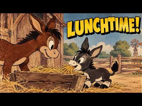 Spunky the donkey: Lunchtime on the Farm