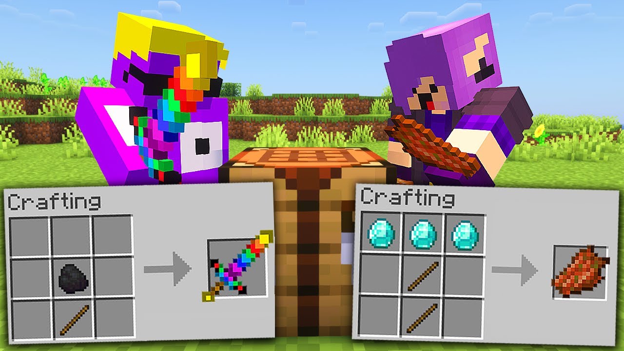 MINECRAFT mas os CRAFTS estão COMPLETAMENTE ALEATORIOS!!!