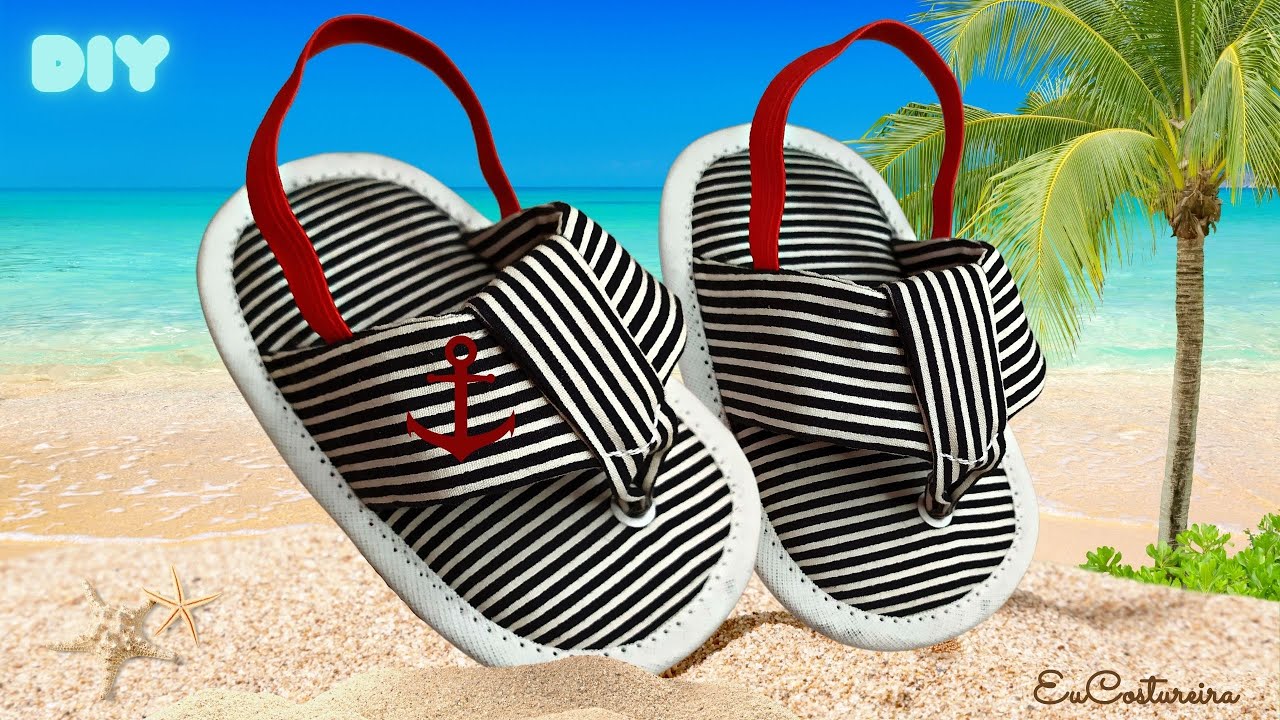 DIY Sandália para bebê 🌊☀