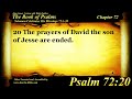 The Book of Psalms | Psalm 72 | Bible Book #19 | The Holy Bible KJV Read Along Audio/Video/Text