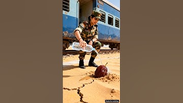 Indian soldier saved grape plant from drying by watering it 😭 #ai #army #grape #water #save #aistory