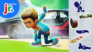 Collect Them All: Hot Wheels Sticker Scavenger Hunt! | Hot Wheels Let's Race | Netflix Jr