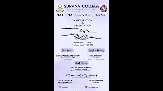 NSS Inauguration & Orientation Day | Surana NSS Unit