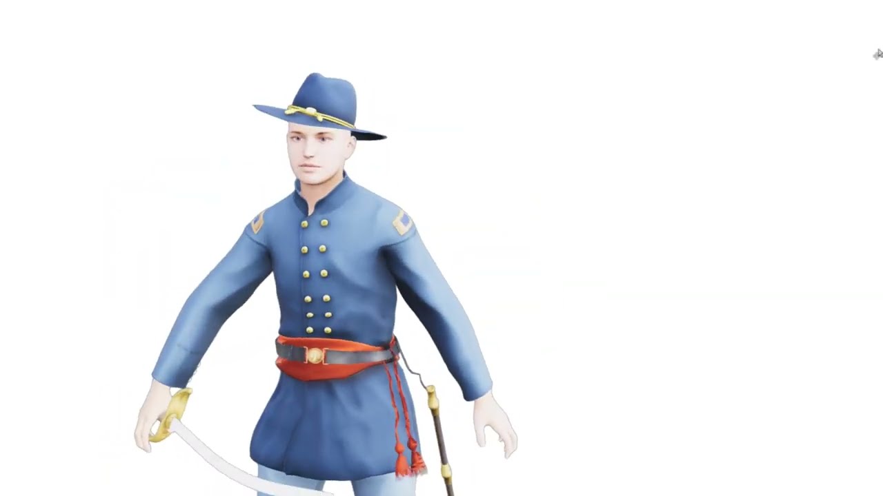 Shenandoah Officer 3d Model Game ready PBR