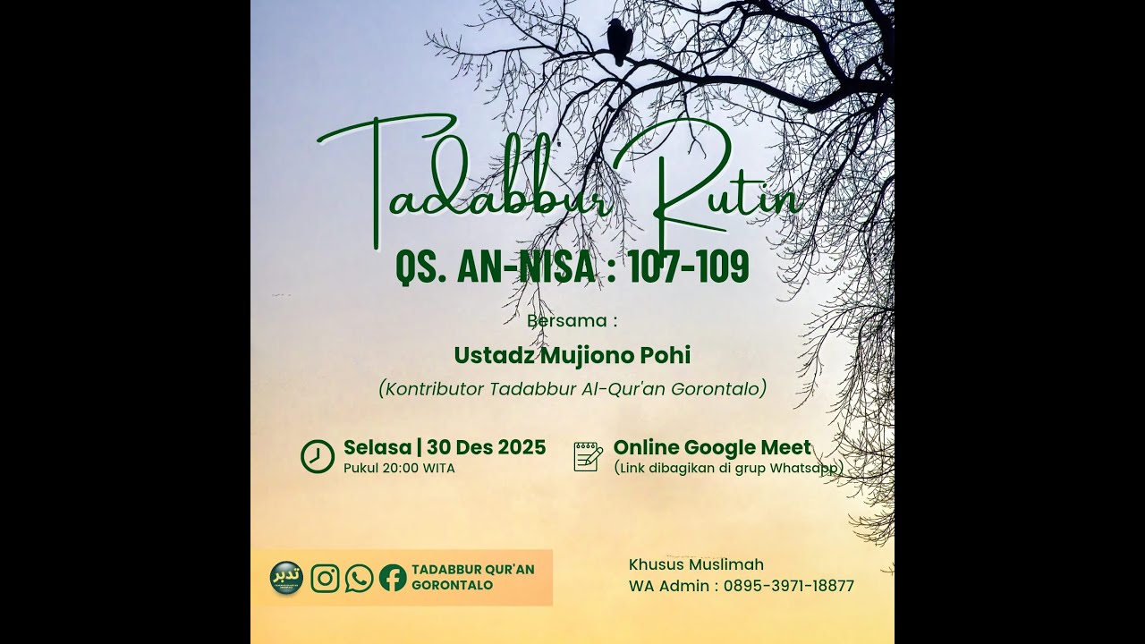 Tadabbur QS. An-Nisa Ayat 107-109