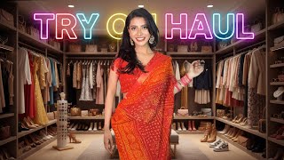 Indian Girl Saree Try On Haul Thea Dsuuza